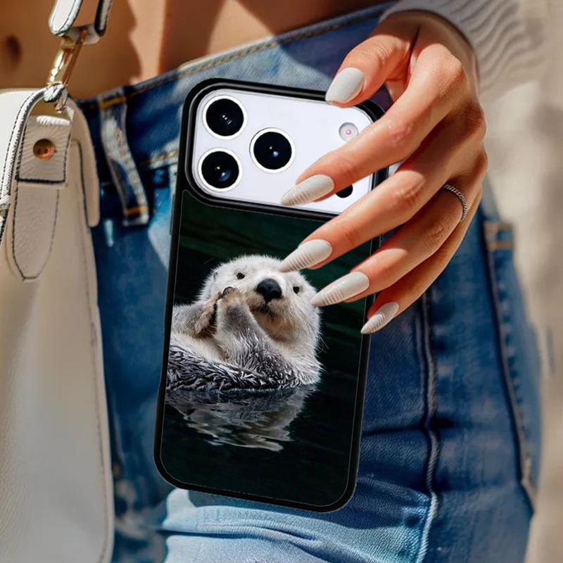 Sea Otter Animal Phone Case For iPhone 17 Air 14 15 13 12 Max Cover For Apple 16e 11 Pro Max Plus Coque