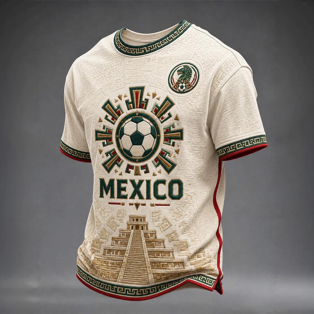 Men's Casual Short Sleeve T-Shirt with Graphic Print Round Neck Lightweight Breathable Everyday Wear