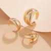 3/4Pcs Dating Rings Open Rings Adjustable Finger Rings Geometric Open Rings Finger Jewelry Suitable For Party Daily