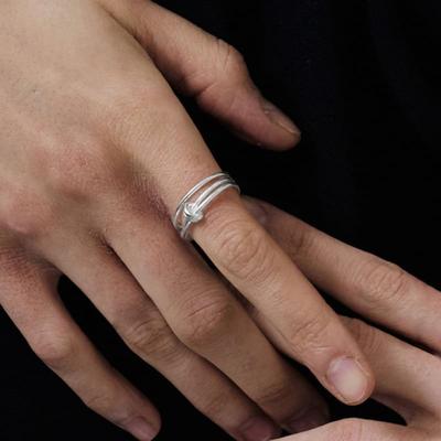 TOU NP026 Drievoudige Twist Band Open Ring