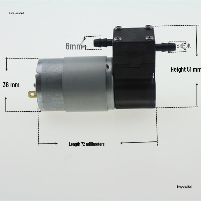 12V Miniature DC High-Pressure Water Pump for Cold Fog Machines, Smoke Machines, and Medicine Dispensing; Self-Priming Sprayer and Watering Can Pump