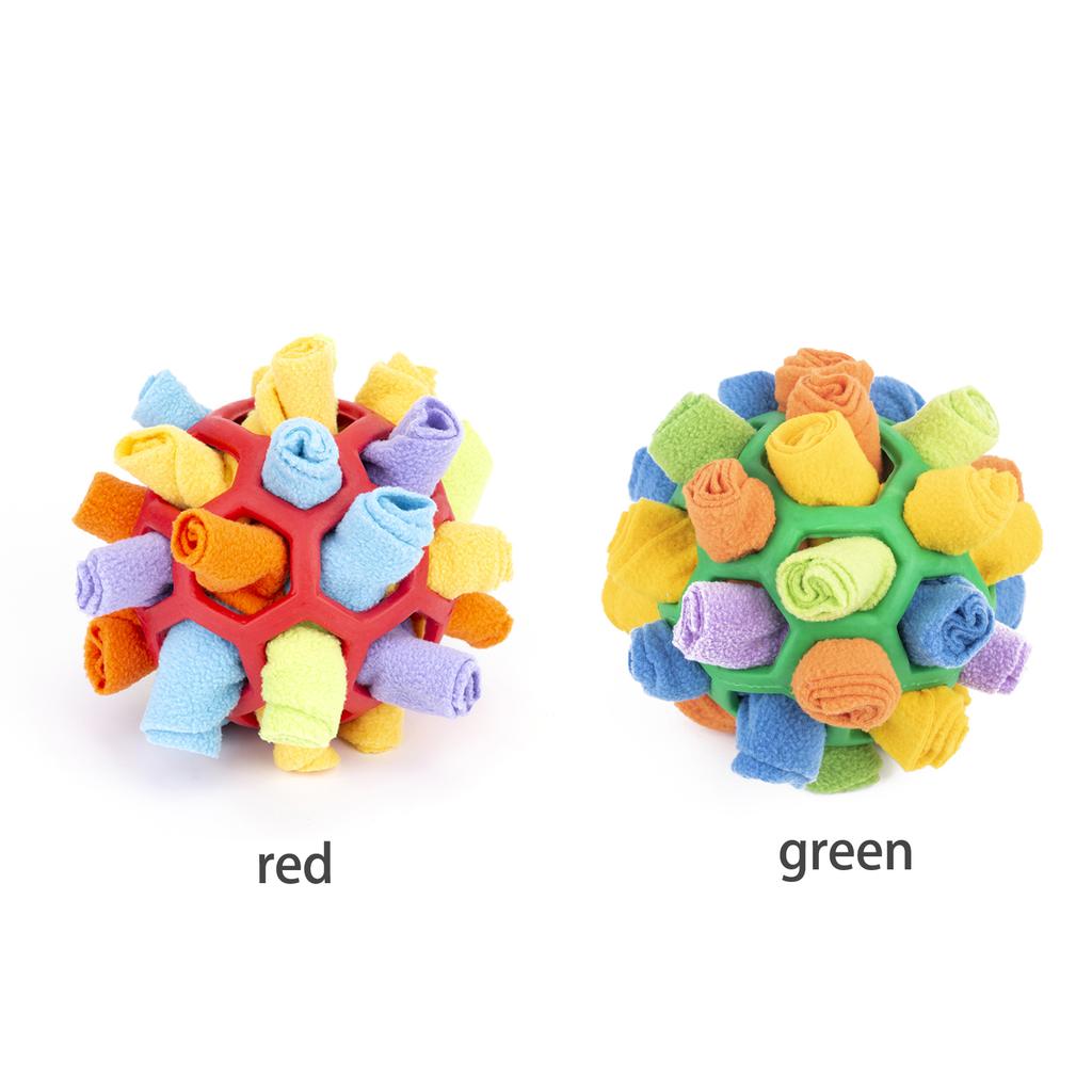Interactive Dog Puzzle Toy, Sniffing Ball for Hiding Treats, Mental Stimulation Chew Toy for Anxiety Relief, Slow Feeder Rubber