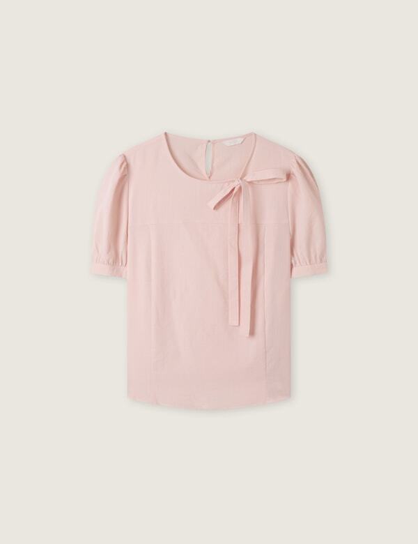 ROEM Ribbon Neck Detail Blouse Rmblg26Rt7