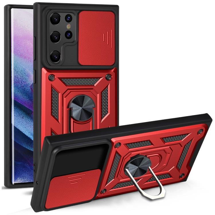 

For Samaung Galaxy S22 Ultra 5G Sliding Camera Cover Design TPU+PC Protective Case(Black) For Samaung Galaxy S22 Ultra 5G червоний