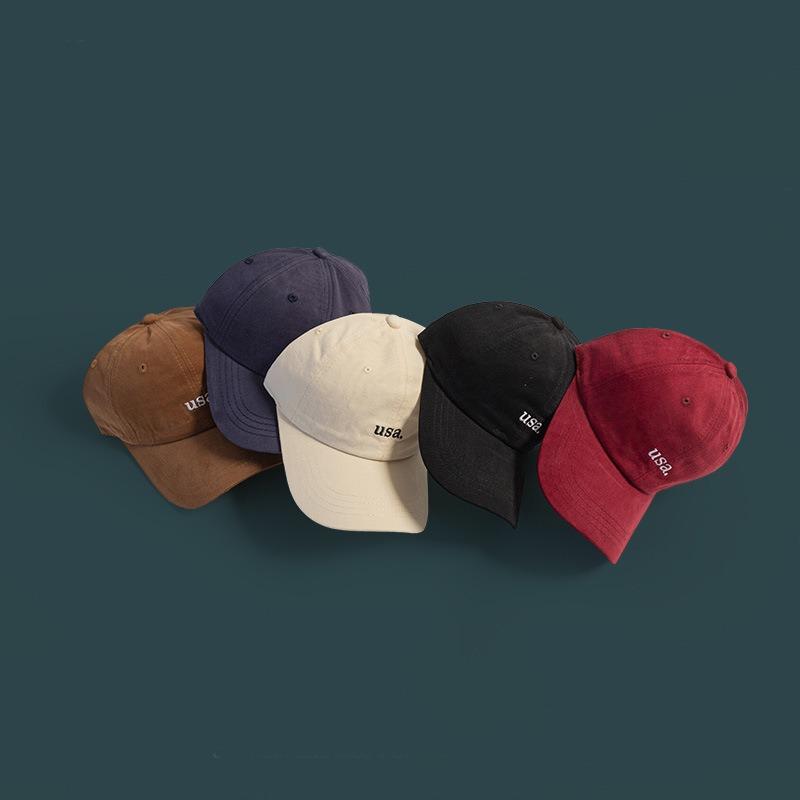 High Quality Hats Men's and Women's Embroidered Soft Top Caps Versatile Street Students Couple Baseball Caps Show Small Face