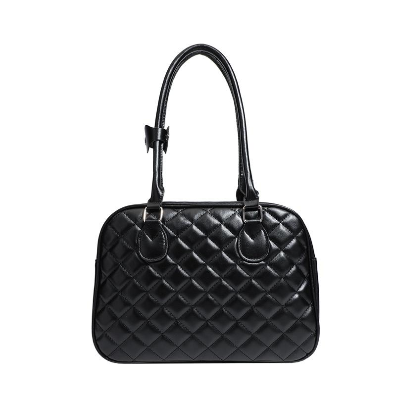 Premium Sense Rhombus Shoulder Bag Women's Daily Commute Sundries Small Bag 2025 New Large-capacity Versatile Tote Bag