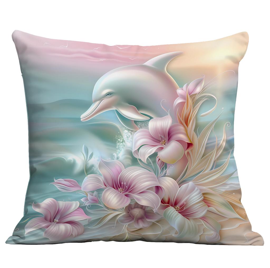 New Beautiful, Romantic and Colorful Beach Pillowcase Marine Life Peripheral Cushion Pillowcase