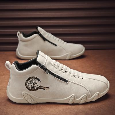 Męskie Buty Codzienne Z Bocznym Zamkiem Krótkie Botki Wszechstronne Płaska Podeszwa Modne Stylowe Buty Męskie Odpowiednie do Sportów na Świeżym Powietrzu