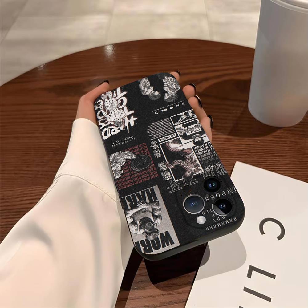 

Cool B-Baki H-Hanma Phone Case For iPhone 17,16,15,14,13,12,11,Pro,X,XS,Max,Plus Soft Black Cover iPhone13mini