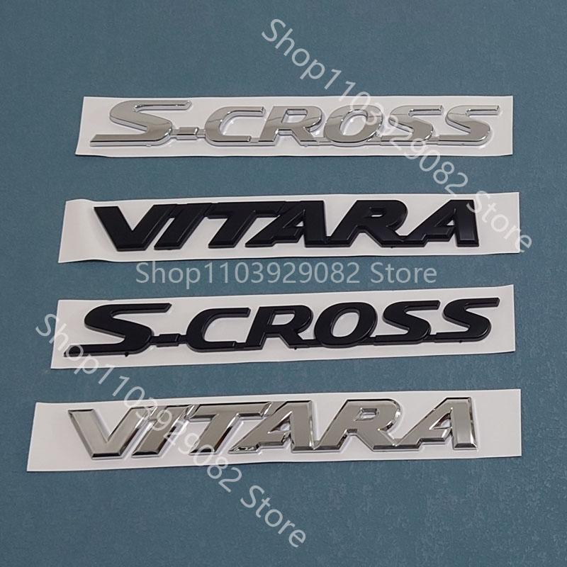 For SUZUKI S-Cross Vitara Black Emblem Rear Trunk Script Badge Decal Logo Symbol