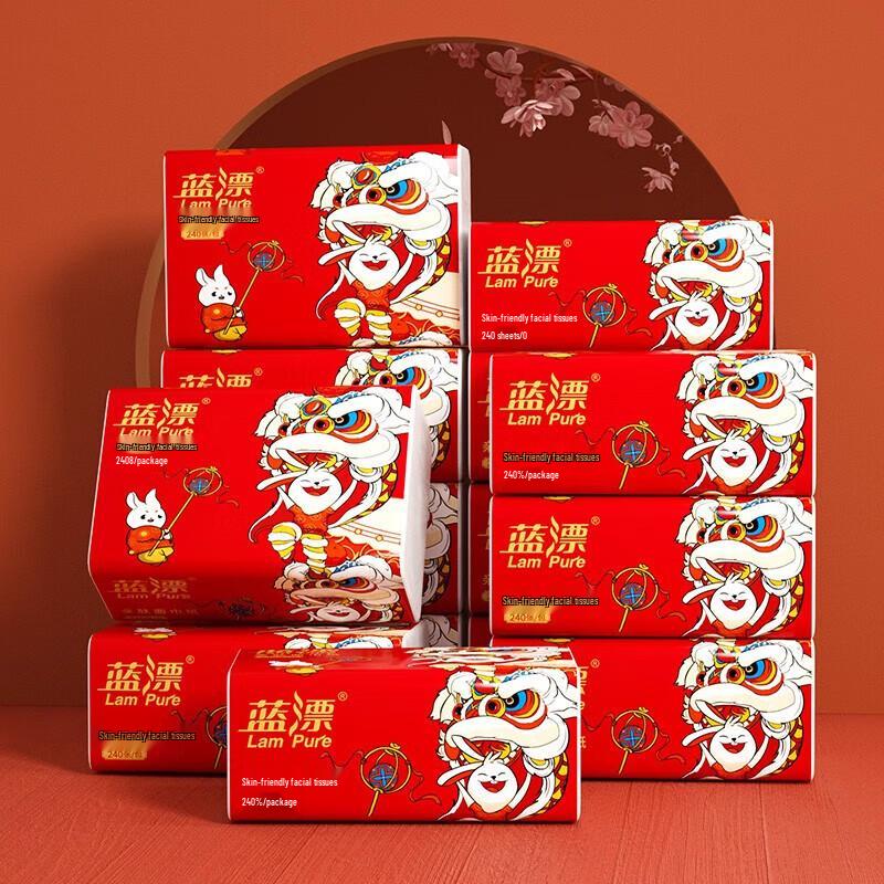 LanPiao Qian Tu Si Jin 3-Ply Facial Tissues 6-Pack