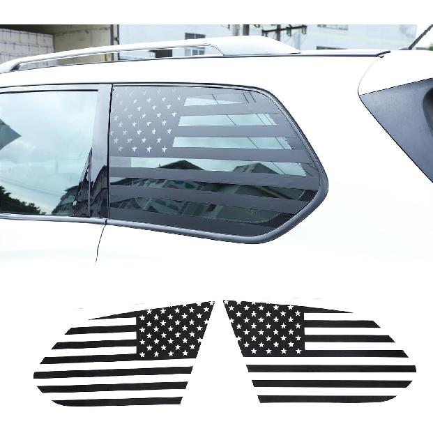 Rear Side Quarter Window Decal Compatible with Nissan Pathfinder 2013-2018,Rear Side Window Flag Decals Sticker (American Flag)