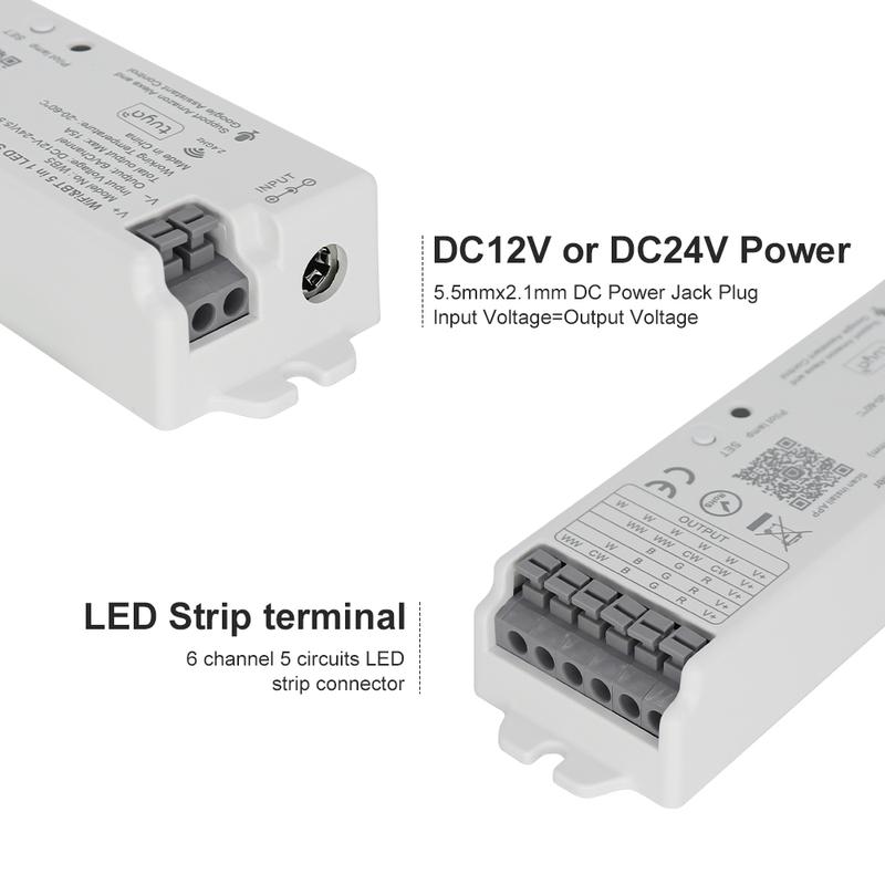 5 in 1 Controller Tuya Zigbee Wifi Smart LED Dimmer 2.4G RC Support Alexa Google Assistant for 12V 24V CCT RGB RGBCCT COB Strip