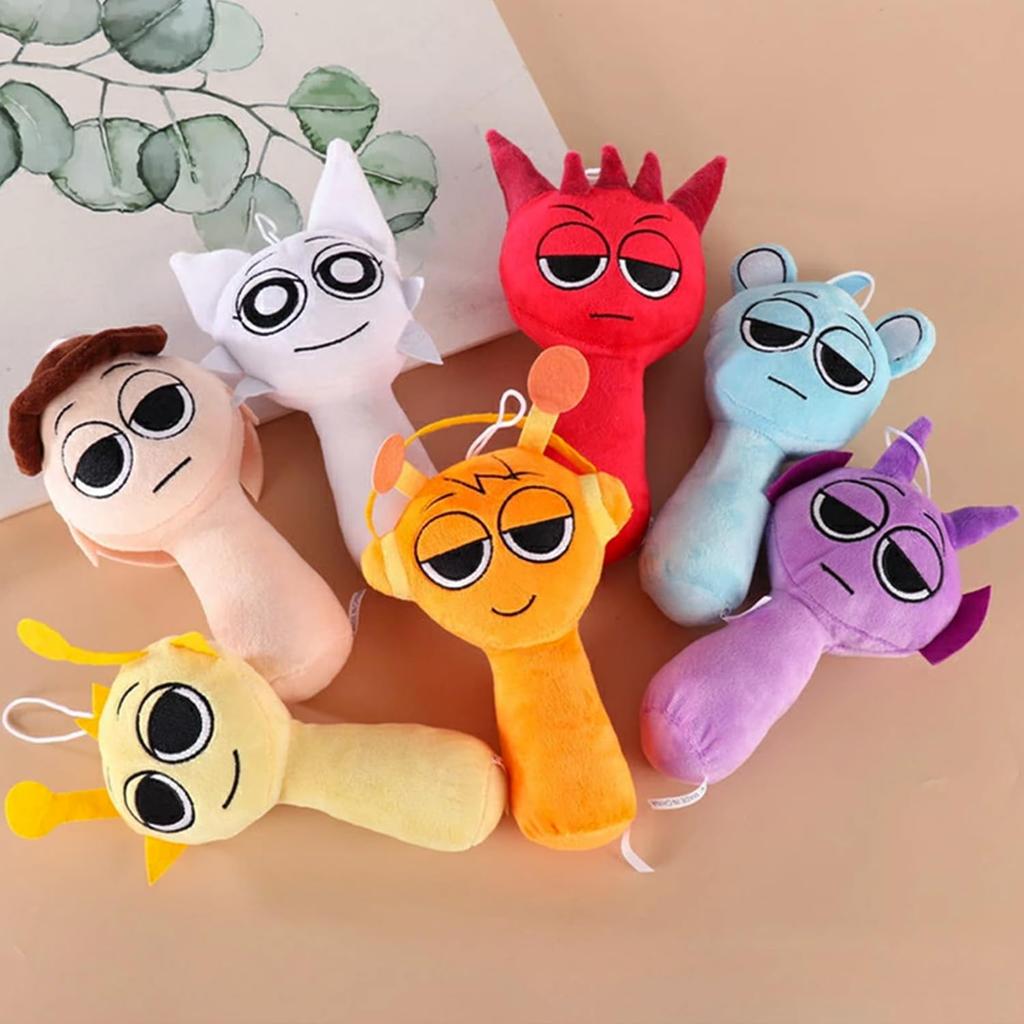HOMANY Sprunky Plush Doll of 8 To Choose Sprunki Doll Character Horror Game Peripheral Horror Music Game 20cm Cartoon Plush Toy Christmas Gift for