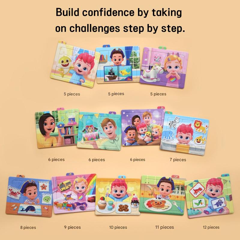 PINKFONG BEBEFIN Baby Puzzle – My Home (12-step Set) – KC Certified, Made In Korea