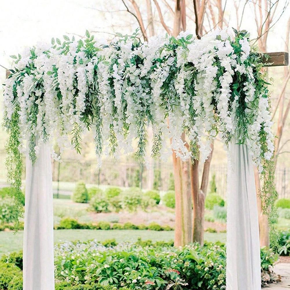 12 Stück Künstliche Blumengirlande Hochzeitsfeier Dekoration