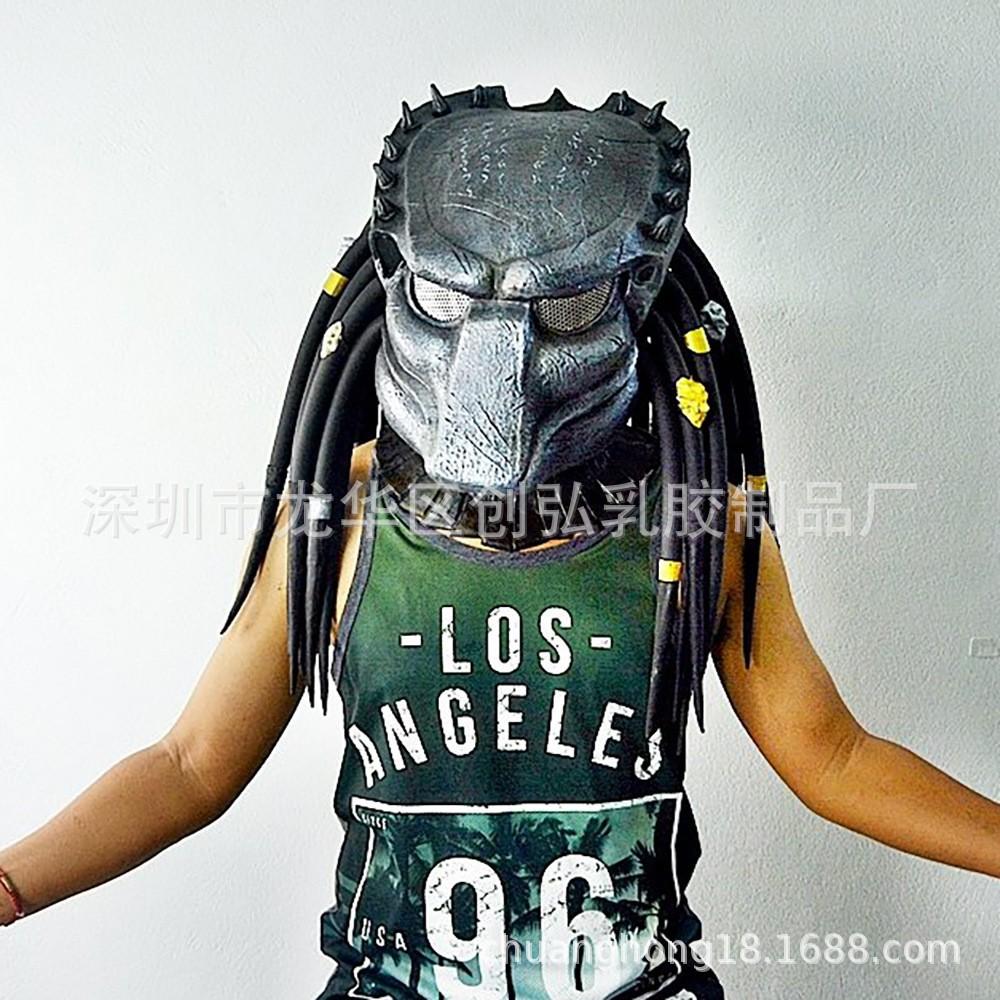Tema de Filme Predator5Máscara cosplay Alien vs. Máscara de Halloween - Adereço de Cabeça Assustador de Látex