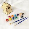 1 set Kit de construcție pentru casă de păsări, pictură pentru copii, asamblare, cutie de păsări, artizanat, vopsea pentru casă de păsări, cadouri, alegere