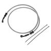 UXCELL 120cm Motorcycle Brake Clutch Oil Hose Line  Silver Tone