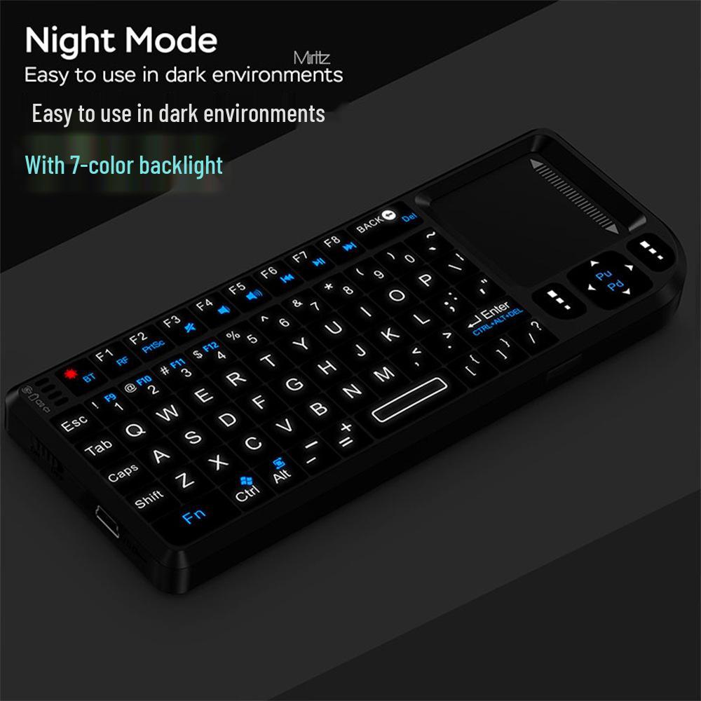 Bluetooth Wireless Dual-Mode Mini Keyboard with 2.4G Connectivity and Laser Light for Mobile Phones and Tablets