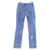 Balmain RF25262D045 Indigo Distressed Denim Bottoms 34 Indigo blueUsed