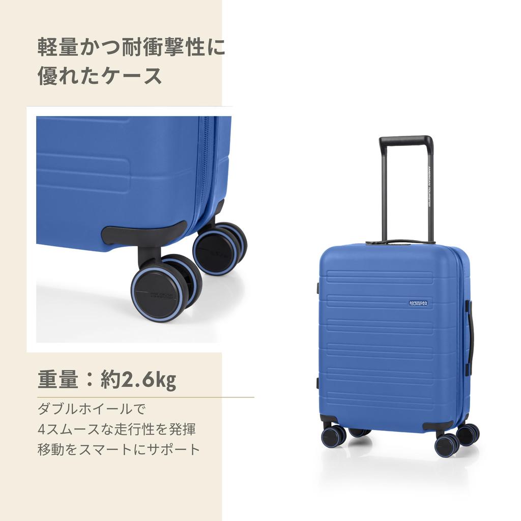 American Tourister Novastream Spinner 67 Suitcase, Medium Size, Expandable, Lightweight, 64L, 67cm, 3.6kg, Navy Blue