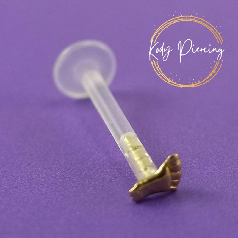 KODY PIERCING 14K Gold Labret Small Foot