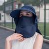 Shield-Up Fully Armed Sun Cap (Navy) / Women's Summer Roll-Up Sun Cap
