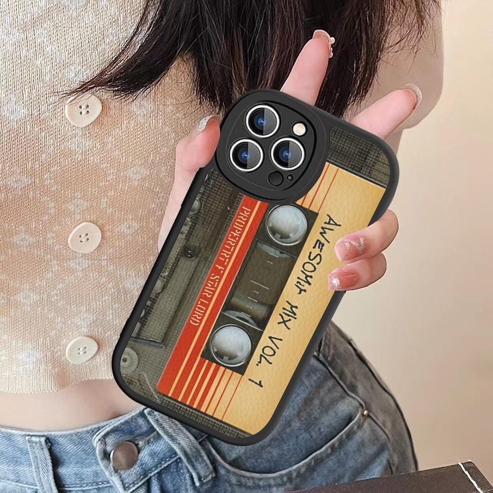 Vintage Cassette Tape Phone Case Hard Leather For IPhone 16 15 14 13 12 Mini 11 14 Pro Max Xs X Xr 7 8 Plus Fundas