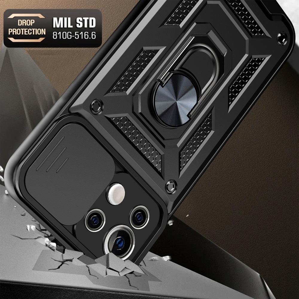Nárazuvzdorné pouzdro pro Xiaomi Mi 11 Lite 5G NE 1i 11T Kryt s kroužkem, push-pull fotoaparátem a ochranným krytem pro POCO M3 M4 Pro
