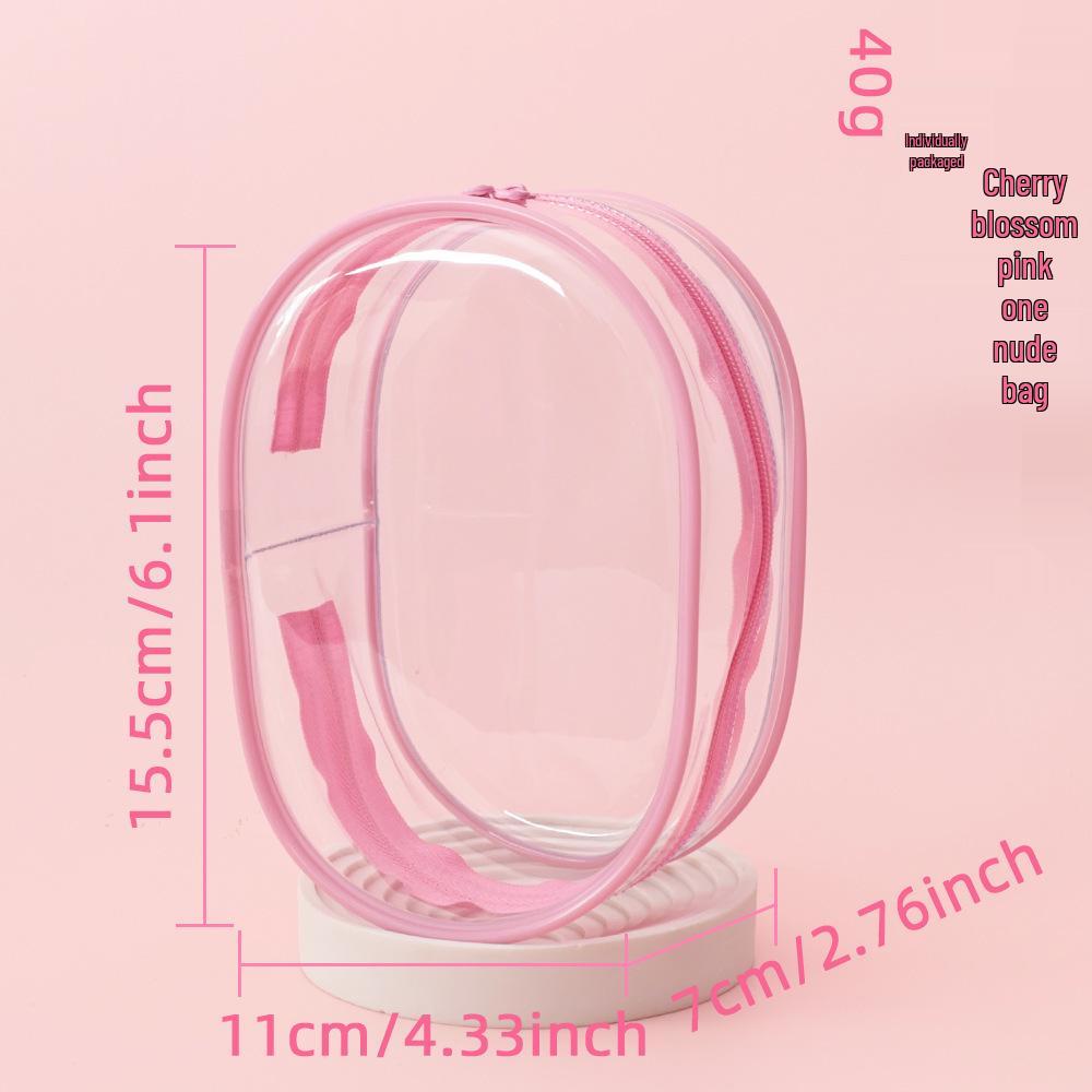 15CM Double Zipper Ita Bag: Durable Transparent Cotton Carrier for Doll Figurines