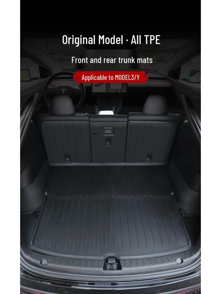 Tesla Model 3/Y Full Coverage Floor & Trunk Mats (RHD) - Front & Rear