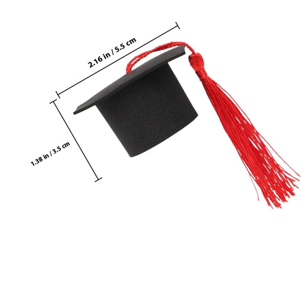 8Pcs Graduation Tassel Cap Cake Toppers Mini Grad Cap Picks Party Decorations Graduation Cupcake Toppers 2025 Cupcake Topper