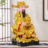 Statua Buddha in Resina Ruyi Dio della Ricchezza con Nove Draghi, 30 cm o 40 cm - Ornamenti per la Prosperità