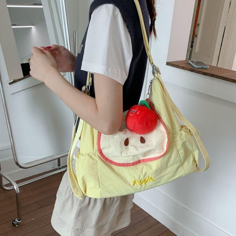 Japanese Fruit Small Shoulder Bag With Nylon Material For Casual Daily Use