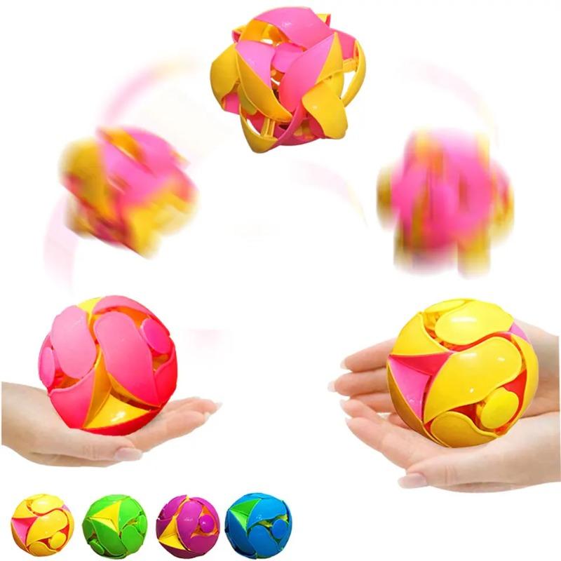 4Pcs Magic Changing Ball Toy Hand Throwing Stress Relief Cube Sensory Decompression Balls for Kids Adults