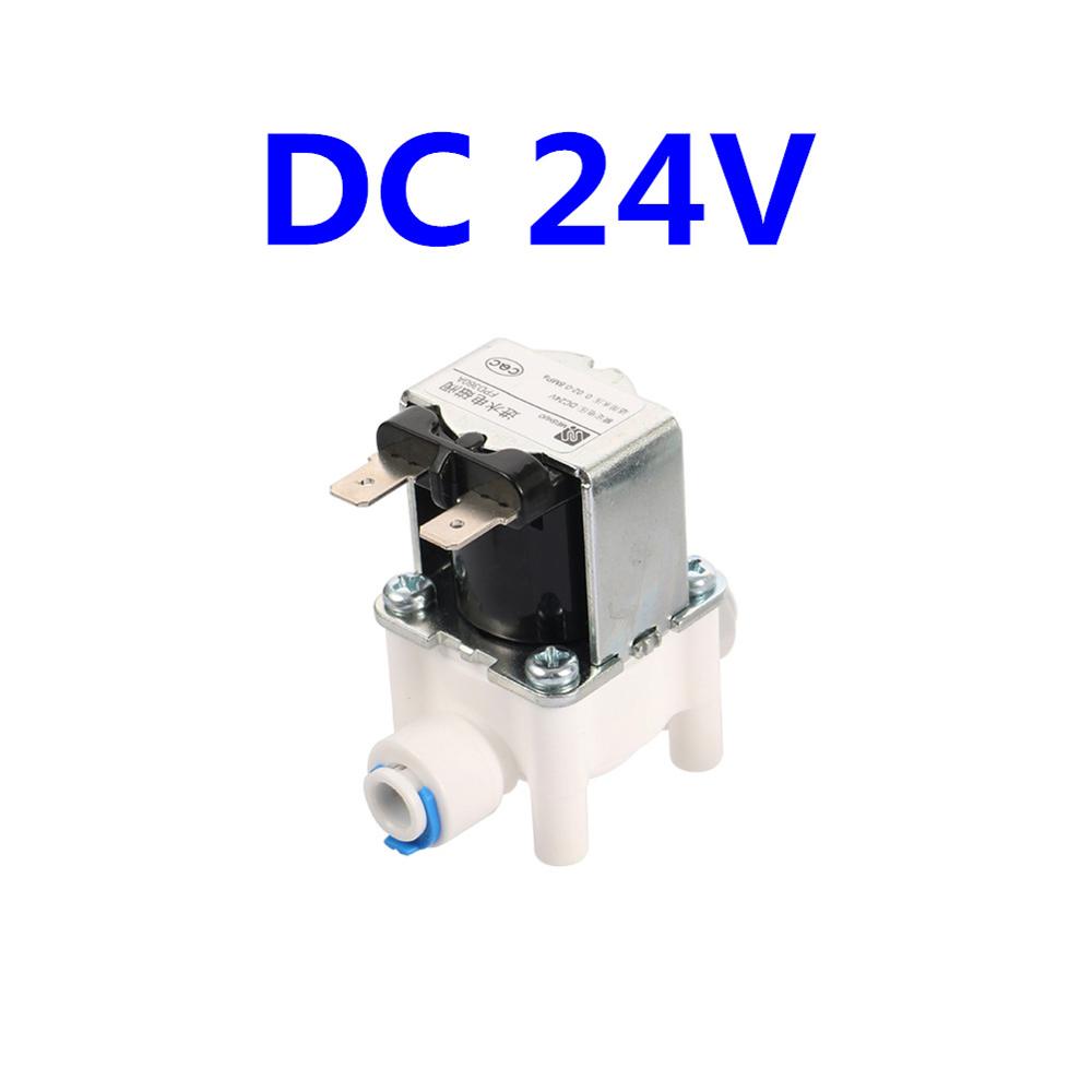 Normally Closed Electric Water Solenoid Valve 1/4" Quick Access Water Purifier DC 12V 24V Magnetic Water Inlet Flow Switch
