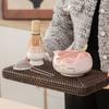 Ensemble de Thé Matcha en Forme de Chat Céramique Japonaise Bol Fouet en Bambou Tamis Boîte Cadeau pour la Préparation du Matcha Accessoires de Thé Mignons