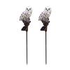 2pcs Solar LED Lights Outdoor Decorative Lawn Stake Owl Shape Lights for Home Garden Courtyard Adornment Decor Warm White Light