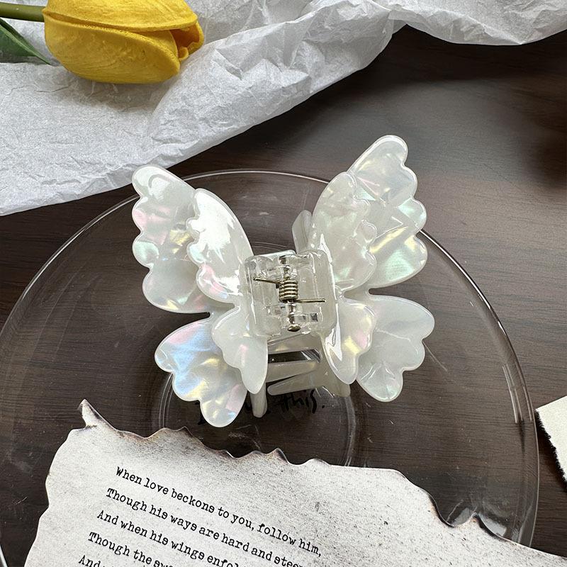 

Fairy Butterfly Hair Claw Acetate Crab Hair Clip Fluffy Summer Sweet Princess Shark Clip Women Girls Hairpin Hair Accessories