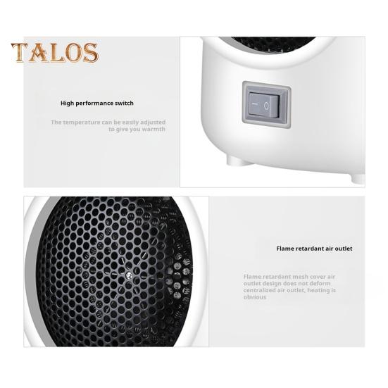 Home Small Space Heater Quick Heating Temperature Adjustable Quiet Operation Cold Weather Warming Machine Room Heater