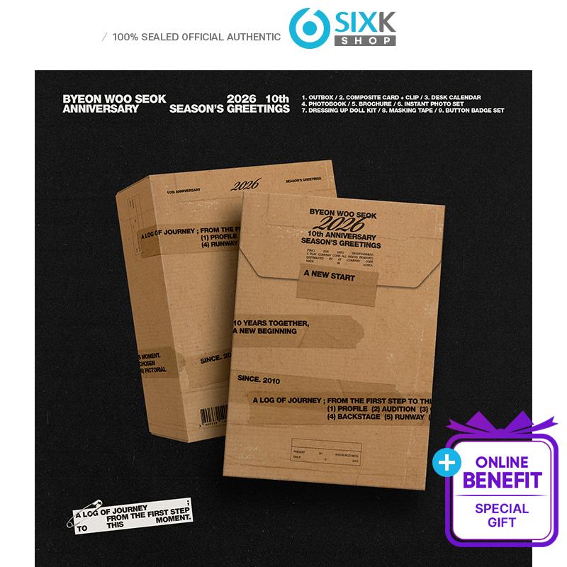 

[Предзаказ] BYEON WOO SEOK 2026 10-летний юбилей Сезонные поздравления (Онлайн-преимущество) POB STANDARD