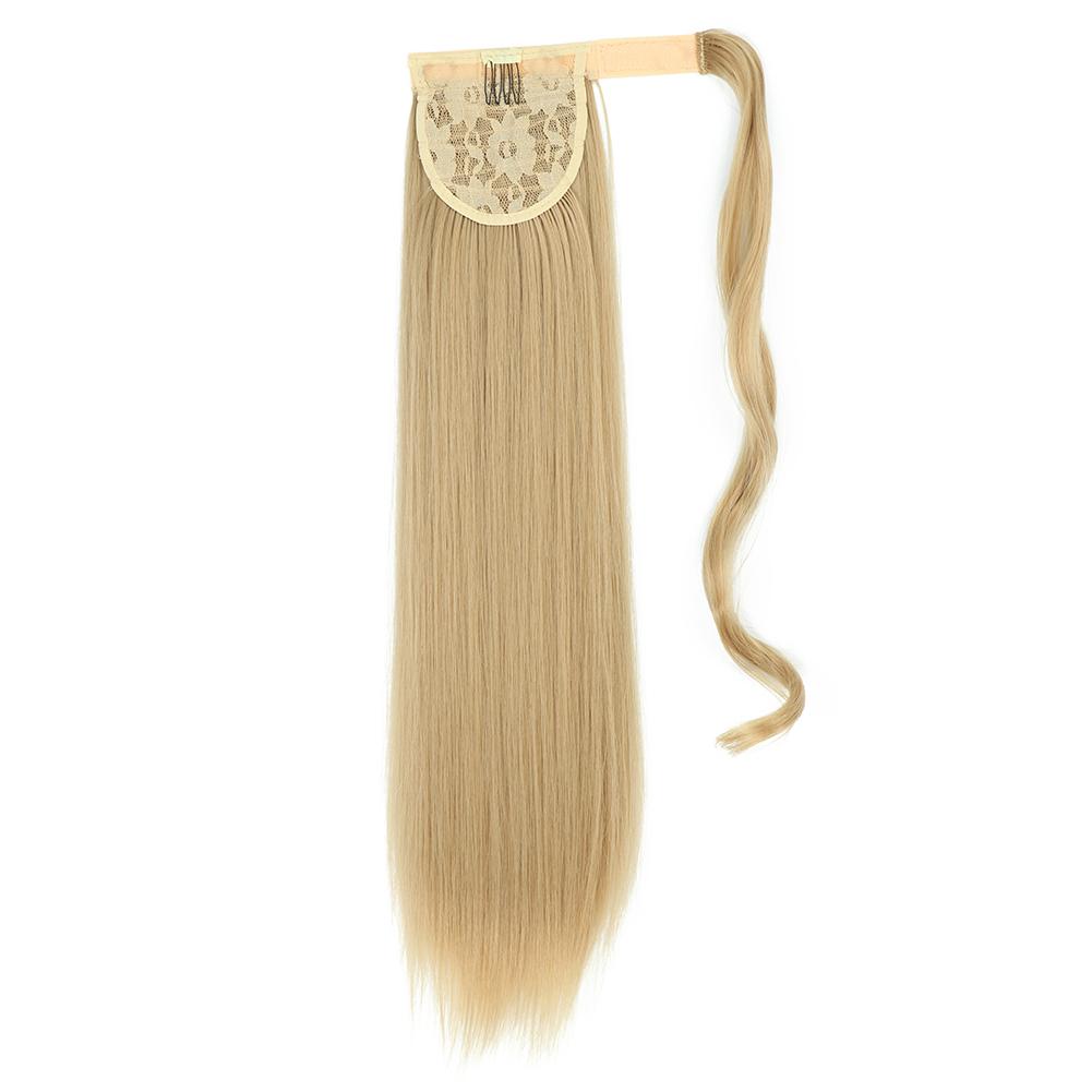 MISS WIG Women's Silky Straight Synthetic Clip In Drawstring Ponytail Hairpieces for Women Hair Extension
