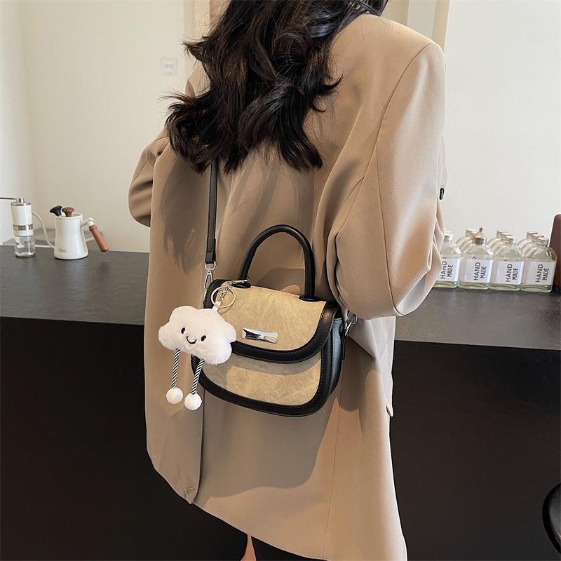 Retro Handbag Women's 2025 New Simple Square Bag Trendy Fashion Versatile Shoulder Messenger Bag