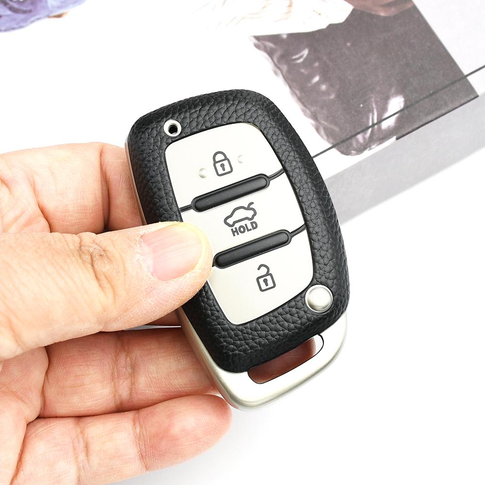 TPU Leder Auto Fernbedienung Schlüssel Etui Hülle Tasche Für Hyundai Santa Fe Rena Sonata Elantra Tucson Creta Ix35 Ix45 I10 I30 I40