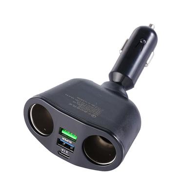 Auto-Zigarettenanzünder-Splitter PD QC3.0 Schnellladung 2USB-Ladegerät 5 Anschlüsse zum Aufladen von Handy-DVRs Doppelsteckdose