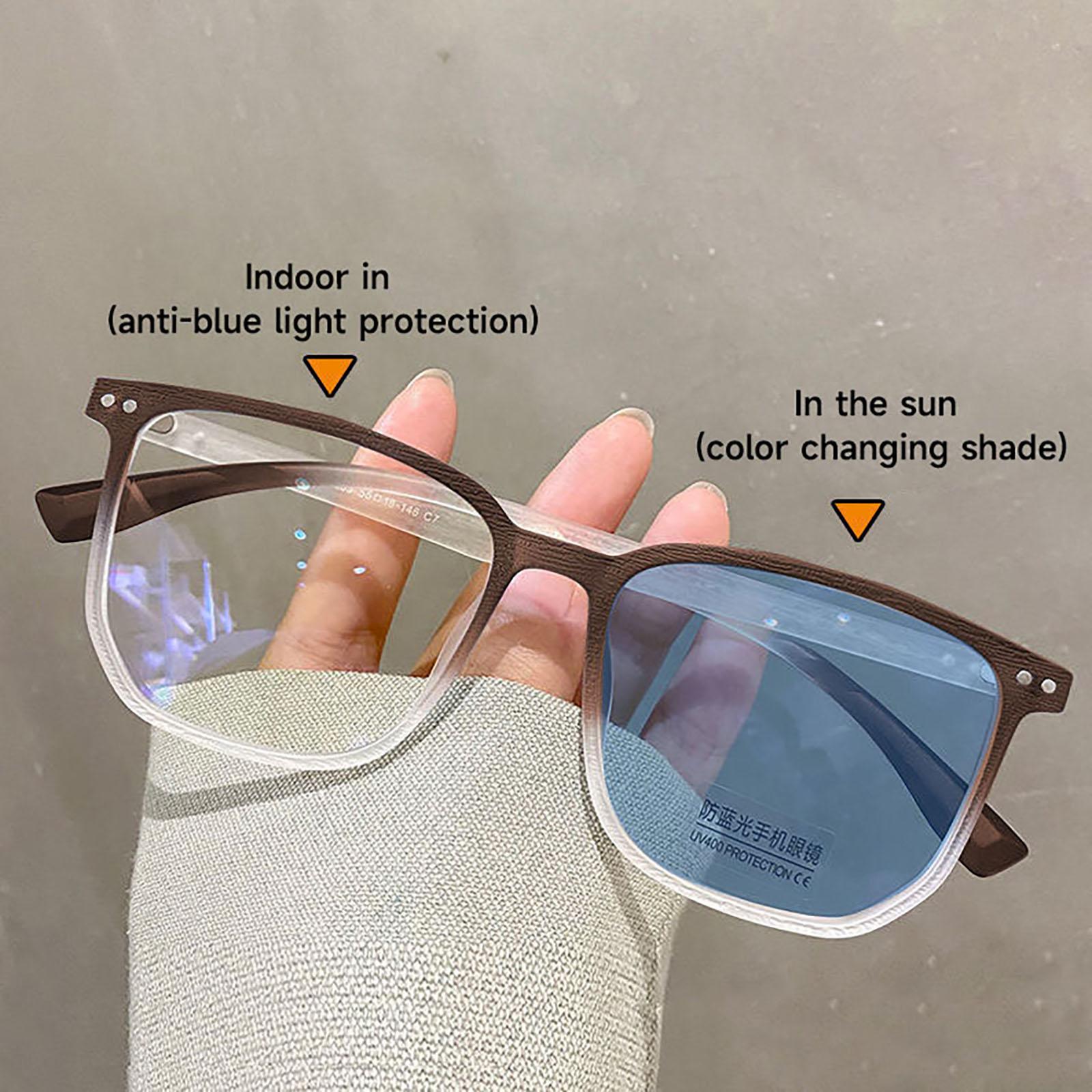 

Elbru Знебарвлені окуляри для міопії Жіночі Чоловічі Модні Фотохромні Міопічні Окуляри Унісекс Зміна кольору Окуляри для короткозорості 0-0.5-1-2-6 0