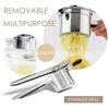 Stainless Steel Manual Potato Ricer with Silicone Grip Handle with Interchangeable Fineness Mesh Potato Masher Kitchen Gadget