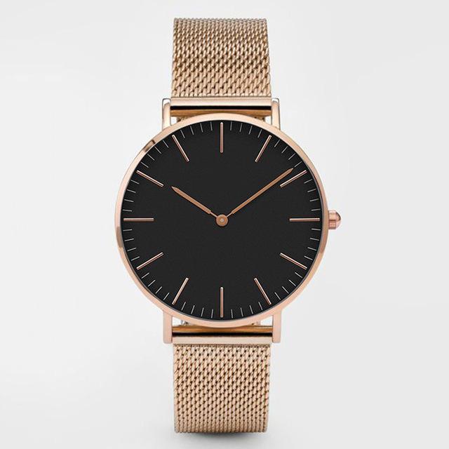 Trendy Men's Mesh Strap Quartz Watch - Fashionable and Minimalist Korean Style for Students and Couples