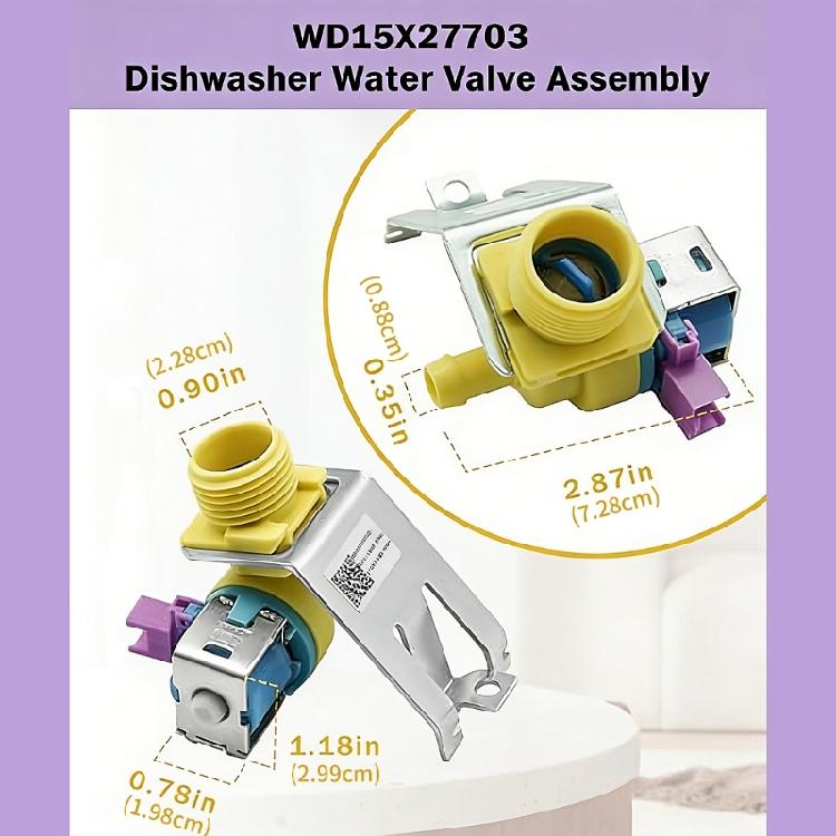 Plastic Water Inlet Valves Assembly WD15X27703 Plastic Dishwasher Inlet Valves Dishwasher Accessories Easy to Install